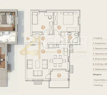 Saršoni, novogradnja, 2s+db, terasa - cover