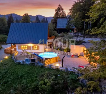 Gorski kotar, Crni Lug, predivna kuća za odmor + grijani bazen - Crni Lug, Delnice