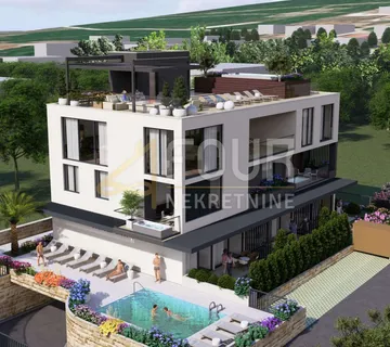 Zadar, Sukošan, luksuzan penthouse prvi red do mora, 249.10m2, 4s+db
