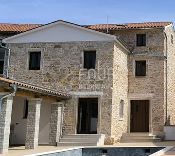 Istra, Žminj - okolica, kuća s bazenom, pogled na more - cover