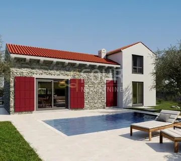 Istra, Svetvinčenat, novogradnja, kuća s bazenom - cover