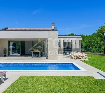 Istra, Labin - okolica, novogradnja, prizemnica s bazenom - cover