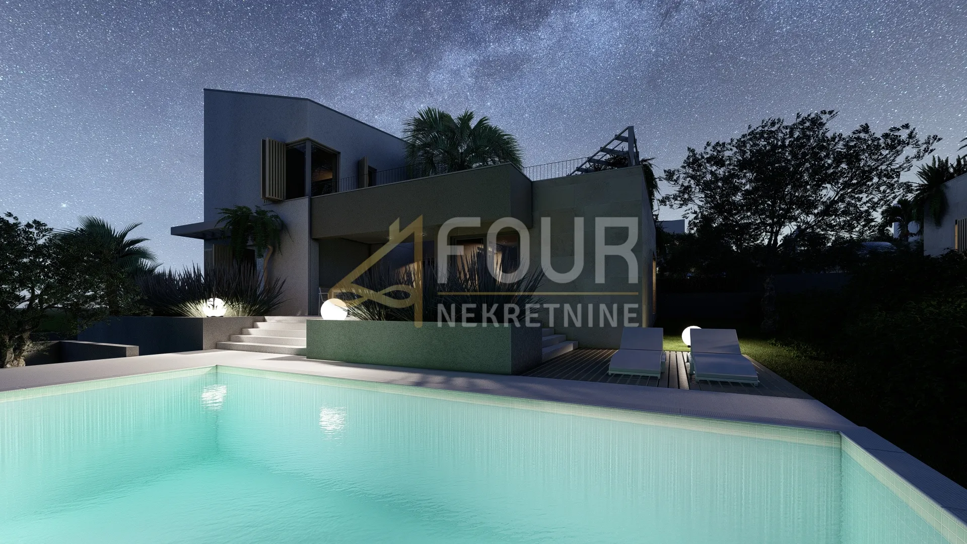 Otok Krk, Malinska - okolica, samostojeća kuća s bazenom - cover