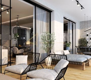 Opatija, Volosko, luksuzni dvoetažni stan, 109.62m2, 2s+db, terasa, pogled na more - cover