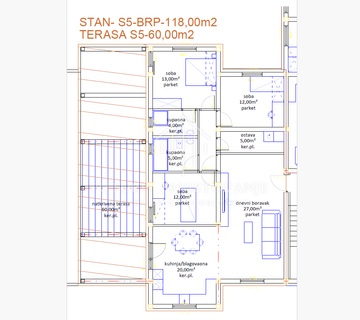 Sv. Nedelja, Stupnik, 4-s stan, 118 m2, 1.kat+2 PM (S5) - cover