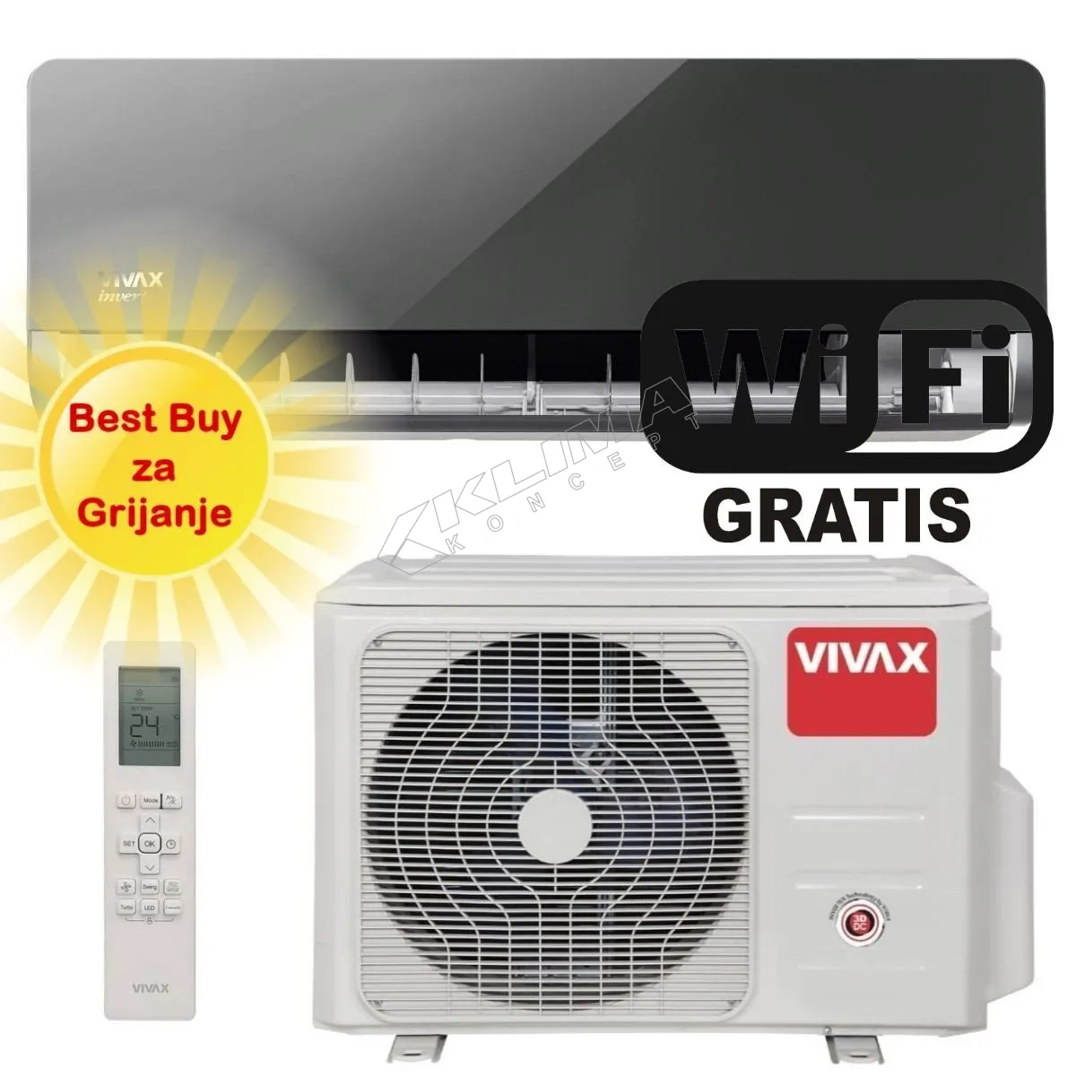 VIVAX KLIMA UREĐAJ ACP-12CH35AEHI+ R32 GRAY MIRROR - cover