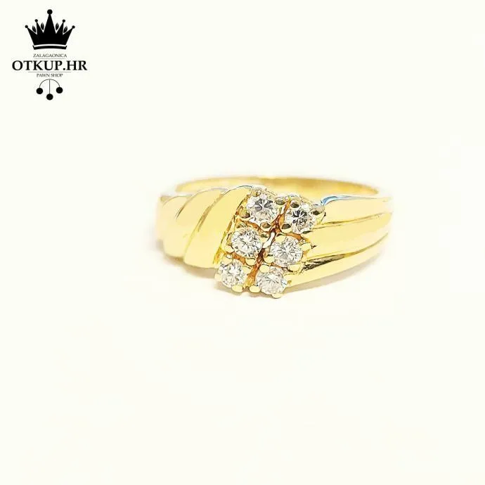 BUCHERER ZLATNI PRSTEN S DIJAMANTIMA 18K 0,36ct / R1, RATE ! - cover