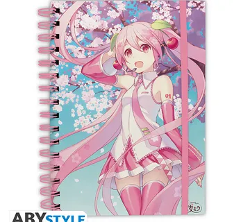 Bilježnica A5 Hatsune Miku Cherry Blossom - cover