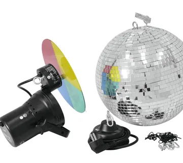 EUROLITE Mirror ball set 30cm with pinspot - cover
