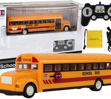 Autobus na daljinsko upravljanje s otvorenim vratima – žuti - cover