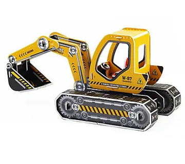 3D dječje puzzle - građevinski stroj kopač - cover