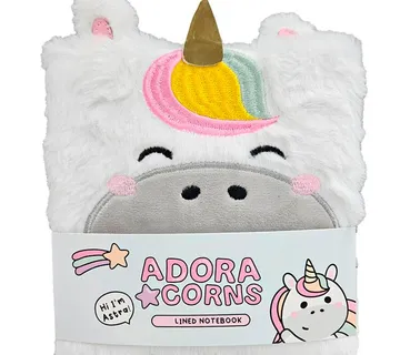 Bilježnica plišana A5 Unicorn - cover