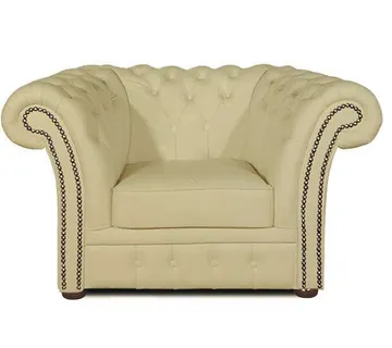 Chesterfield Fotelja Winfield Basic Leather | 1-sjedište | Vanilla - cover