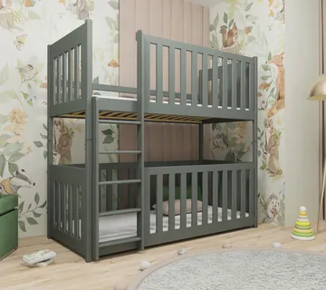 Drveni dječji krevet na kat Konrad 180×80 – puno drvo - cover