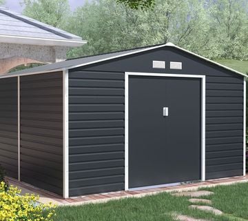 Vrtna metalna kućica 10,18 m² – 3,3 m x 3,1 m - ANTRAZITE - cover
