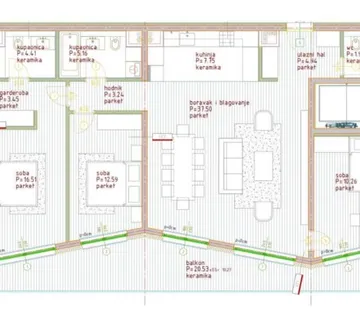 Novogradnja Poreč, četverosobni penthouse, 127.79 m2, 3. Kat - Baderna, Poreč