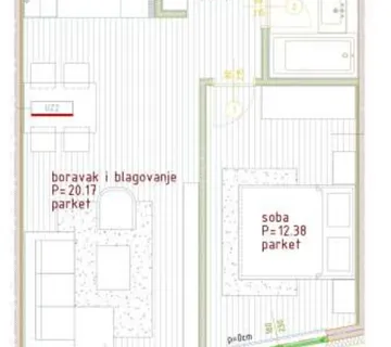 Novogradnja Poreč, dvosoban stan, 53.27 m2