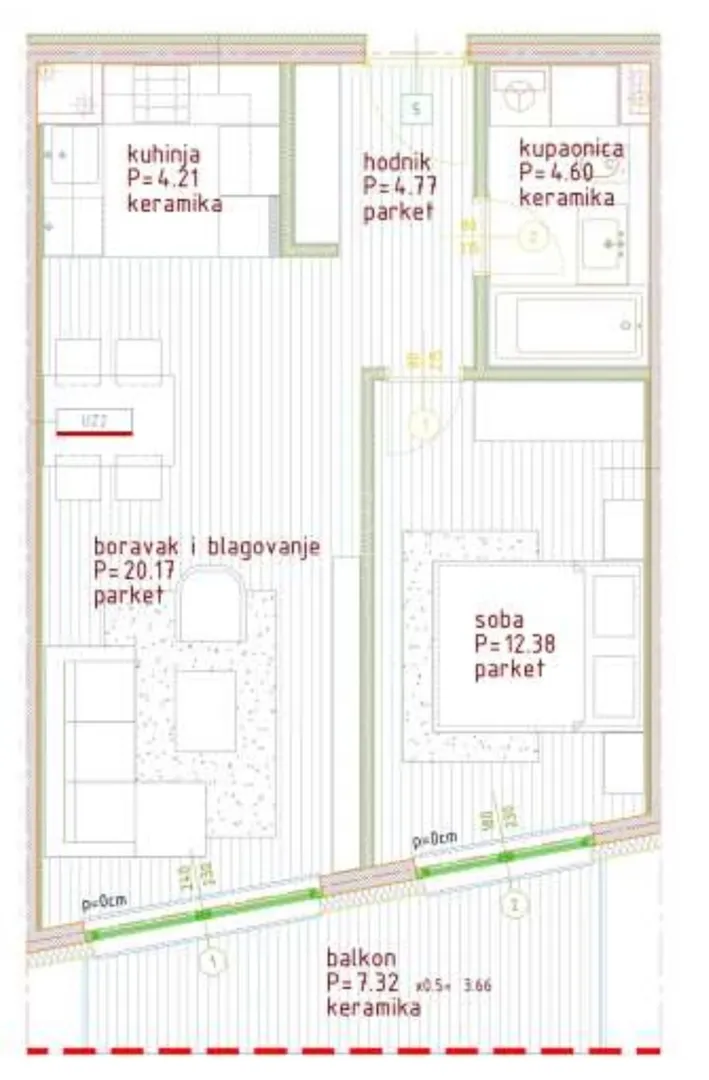 Novogradnja Poreč, dvosoban stan, 53.27 m2 - cover