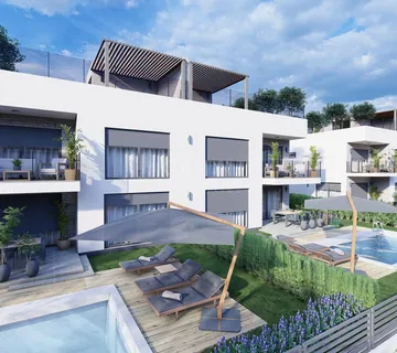 PRODAJA,VODICE SRIMA, DVOJNA KUĆA 204,40 m² (neto) SA BAZENOM! - Plišac, Šibenik