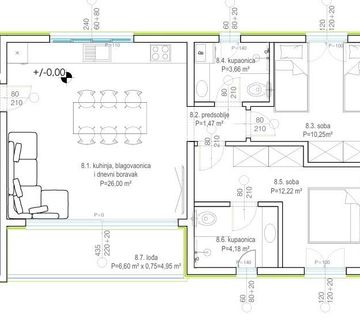 Privlaka - Dvosoban apartman 200 m od mora, novogradnja (prodaja) - cover