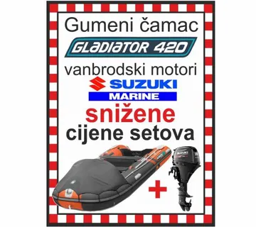 Set Gumenjak Gladiator 420 + Motori Suzuki - Velika Mlaka, Velika Gorica