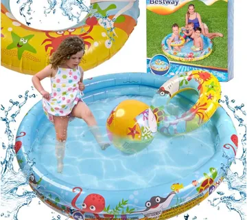 Dječji bazen na napuhavanje 122 cm -GRATIS lopta i kolut - cover