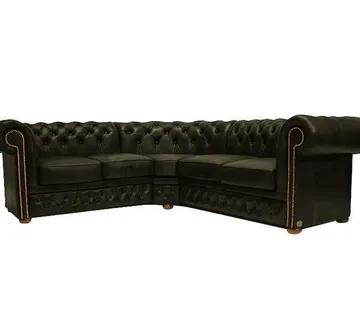 Chesterfield Kutna Garnitura First Class Leather | Cloudy Green - cover