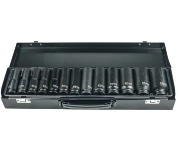 Set dugih udarnih nasadnih ključeva 1/2", 10 - 30 mm - cover
