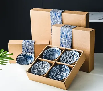 Set 4 porculanske zdjele - istočnjački stil - cover