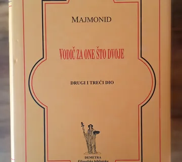 VODIČ ZA ONE ŠTO DVOJE Drugi i treći dio Majmonid - cover