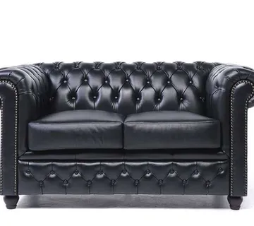 Chesterfield Dvosjed Original Leather | 2-sjedišta | Black - cover