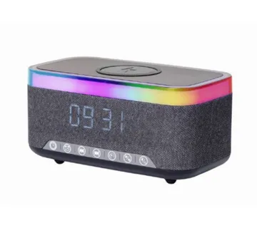 Gembird Digital alarm clock with speaker and wireless charging - cover
