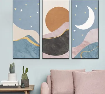 Zidna naljepnica u tri dijela Night & Day - cover