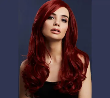 Deluxe perika Khloe ruby red - cover