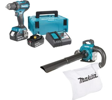 Makita aku puhalo DUB363ZV + aku bušilica DDF485RFJ (18V, 2x3,0Ah) - cover