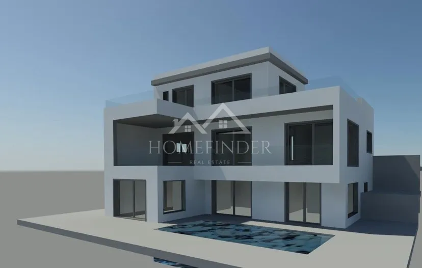 Zemljište 451 m² na otoku Čiovo s dozvolom za luksuznu vilu - cover