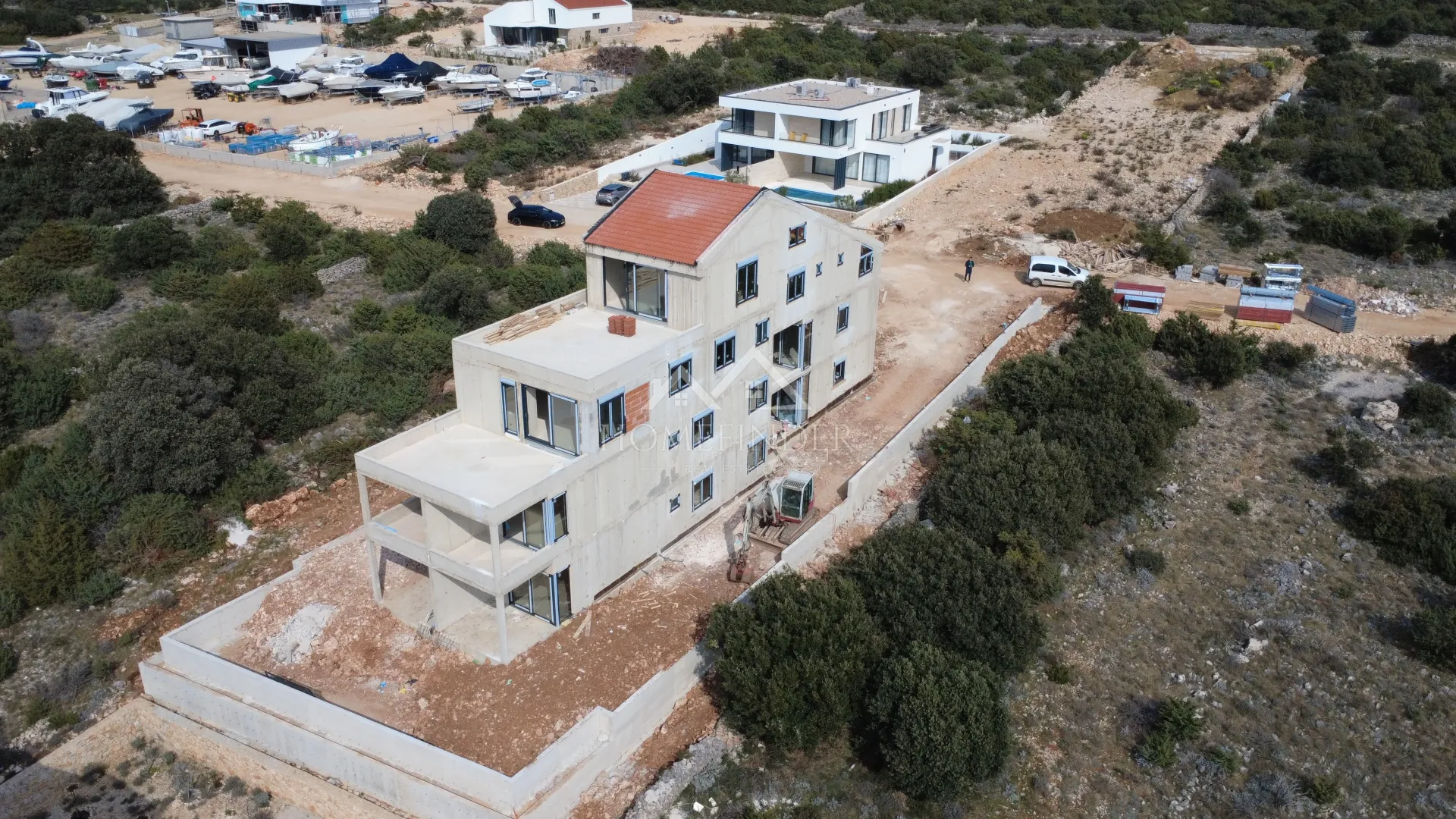 Stan s terasom i pogledom, 3S, Mandre, 55m2, NOVOGRADNJA - cover