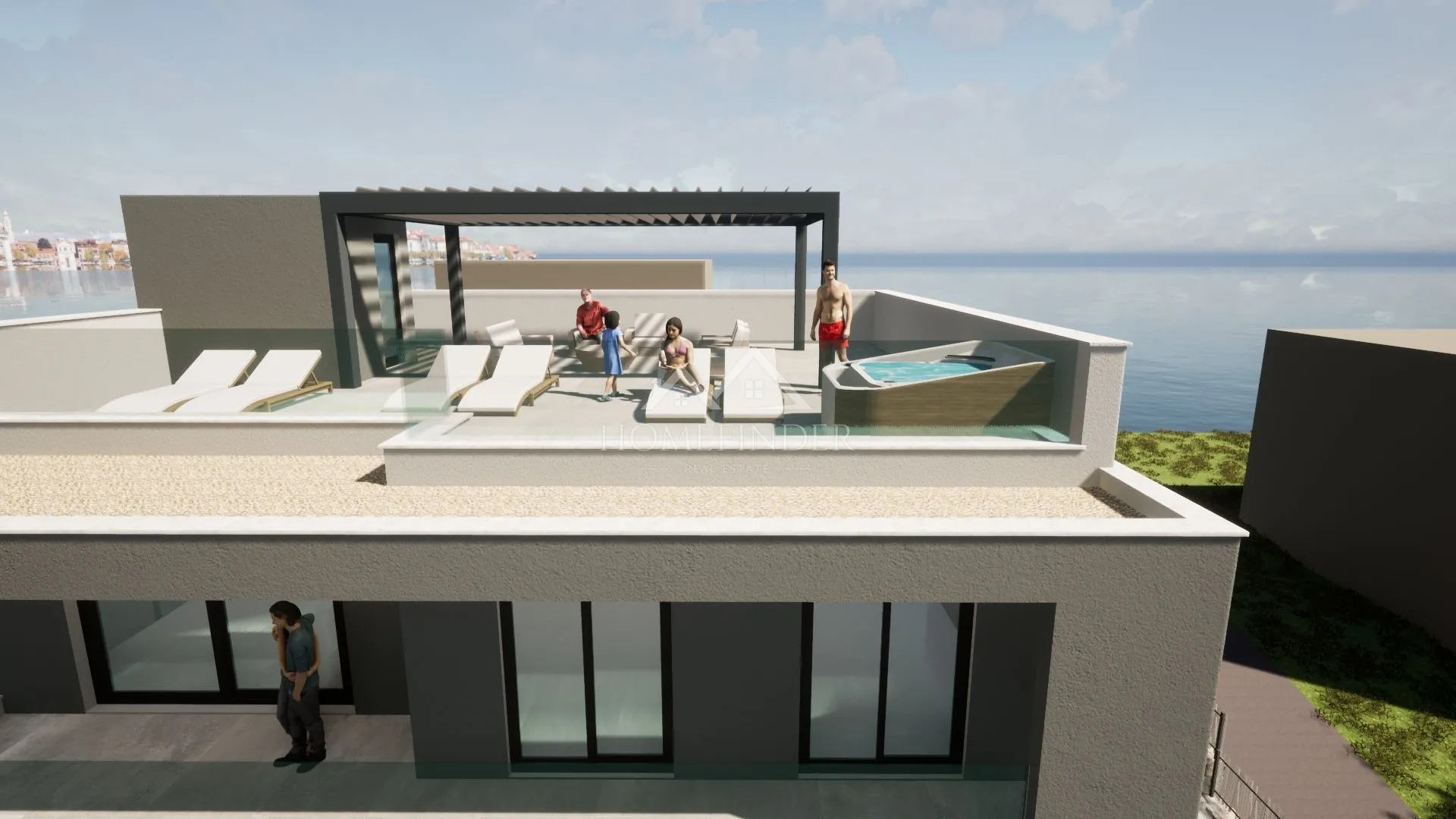 Moderan penthouse s krovnom terasom, 190 m2, Okrug Gornji - cover