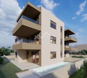 Trosoban apartman A2, 64 m², 200 m od plaže, Novalja, NOVOGRADNJA