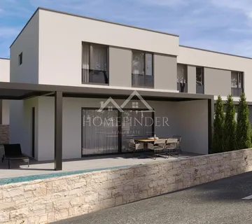 Stan s privatnim bazenom, dvoetažni, 83m2, Mandre, NOVOGRADNJA - cover
