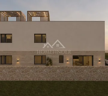Moderni apartmani 60 m od mora, 69,10m2, 1VPM, Mandre, Pag - Mandre, Kolan