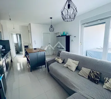 Moderan apartman (3S), 56,09 m², Novalja, terasa, pogled na more