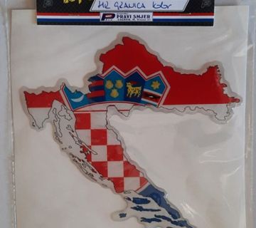 HR granica kolor / naljepnica 3D 14 x 14 cm - cover