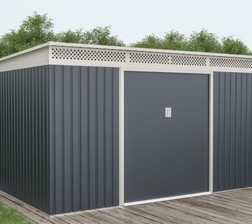 Vrtna metalna kućica 9,15 m² - 3,4 m x 2,69 m – ANTRAZIT - cover