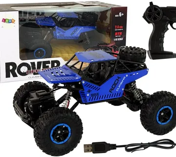 Remote Controlled RC Car 1:16 Black Blue - cover
