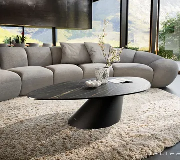 Klub stolić Edge 140x76cm, Materijal: Keramika Noir Desir - cover
