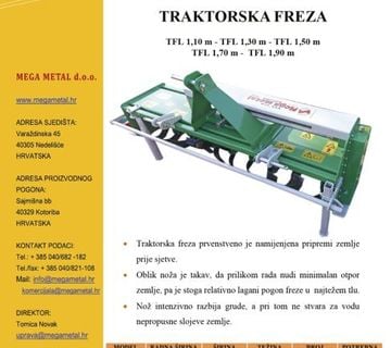 Traktorska freza TFL Mega metal - cover