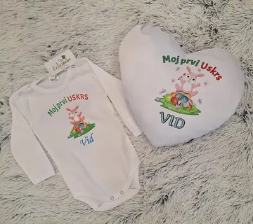 Uskrsni komplet body i jastuk - cover