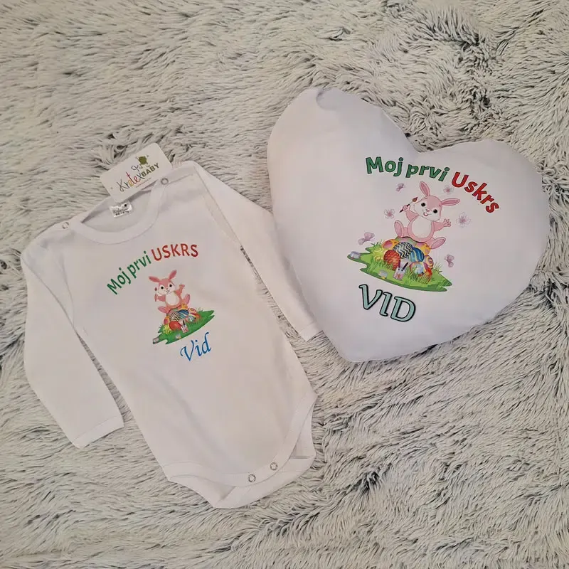 Uskrsni komplet body i jastuk - cover