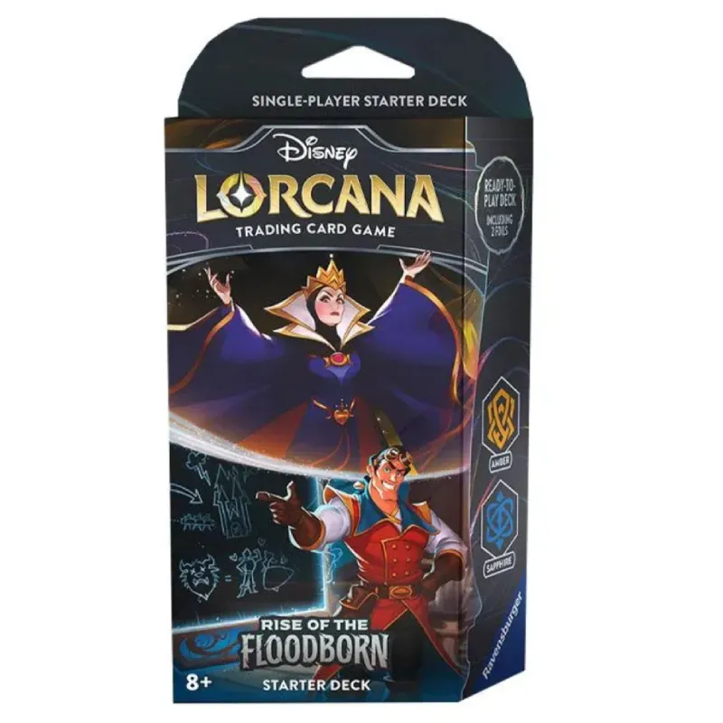 Disney Lorcana Rise of the Floodborn The Queen & Gaston Starter Deck - cover